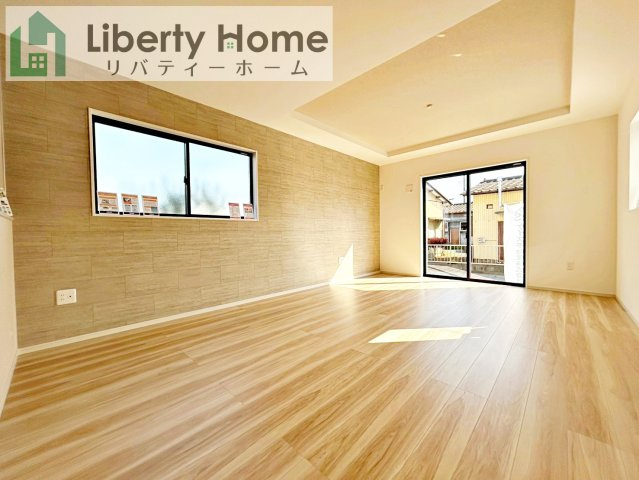 土浦市木田余西台3期　新築戸建の居間・リビング