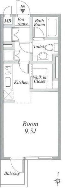 ルート四谷三丁目の間取り|反転タイプ