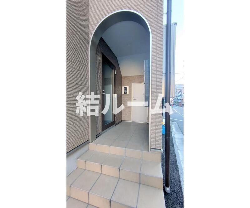 板橋区高島平１丁目のアパートのエントランス