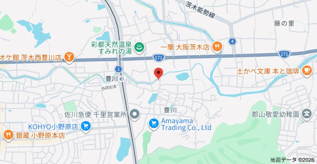 茨木市豊川４丁目貸家の地図