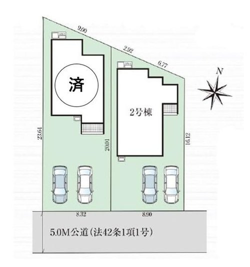 山形市花楯【新築建売住宅】の区画図|区画図