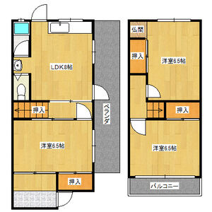 大今里四丁目一戸建ての間取り