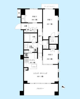 【間取り】 | ドレッセ碑文谷