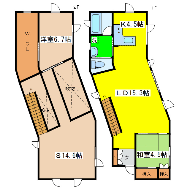 鶴野東４－１６－６貸家