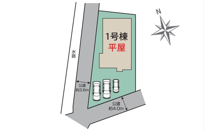 【区画図】 | 前橋市下新田　平屋　新築住宅