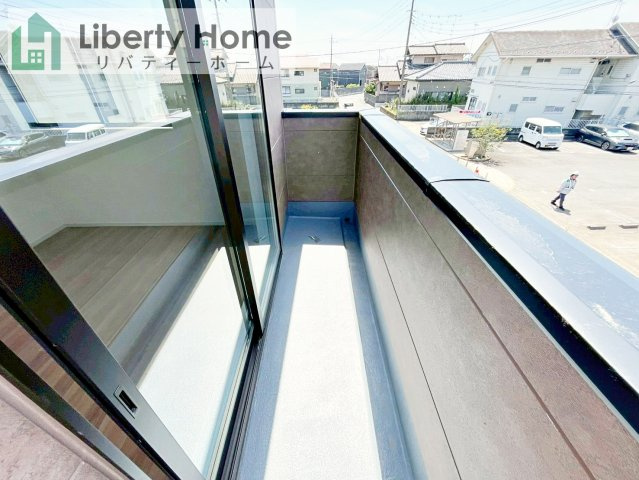 土浦市木田余1期　新築戸建　4号棟のバルコニー