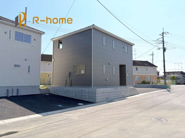 常総市本石下第12　新築戸建て　1号棟の外観|建物完成いたしました！ご予約で『平日』や『夕方』などでもご見学可能です！