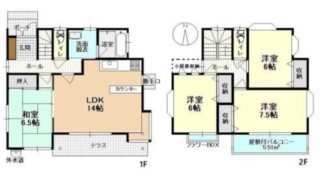 【中古戸建】前橋市下石倉町の間取り|■間取り図｜敷地面積：154.24（約46.65坪）　建物面積：97.71（約29.55坪）