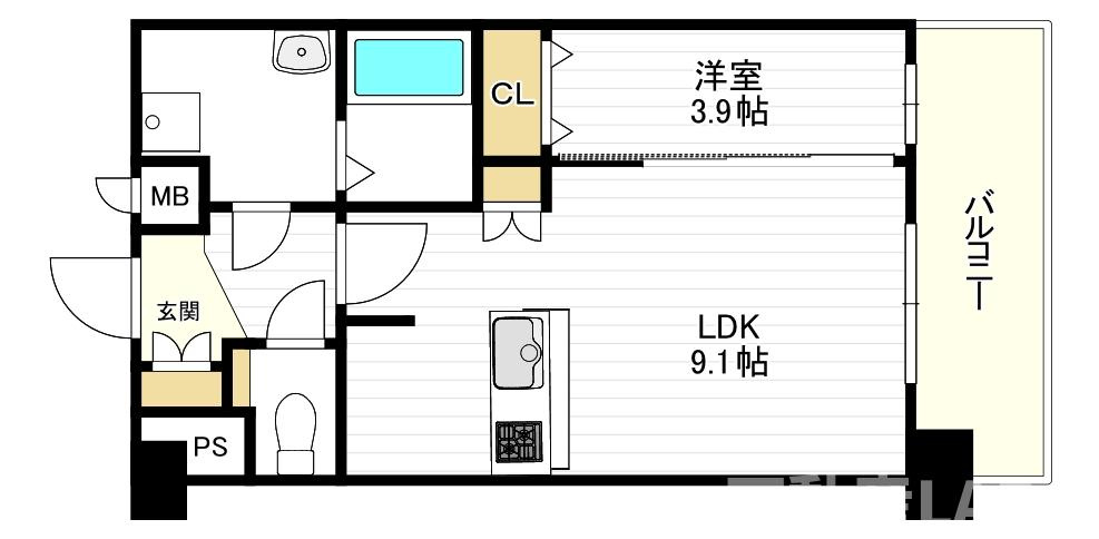 アドバンス大阪クラージュの間取り