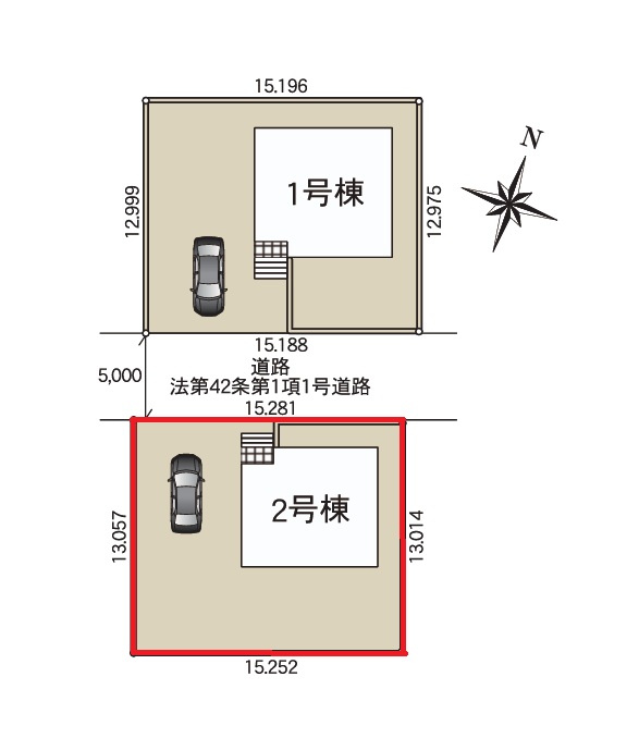 Cradlegarden　 東海村村松　第6　2の区画図|南庭も魅力です！気になる他の物件と合わせての現地ご案内も可能です。お気軽にお問い合わせください。