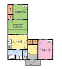 根木名　平屋中古戸建の間取り