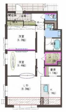 ケントスクエア八番館の間取り