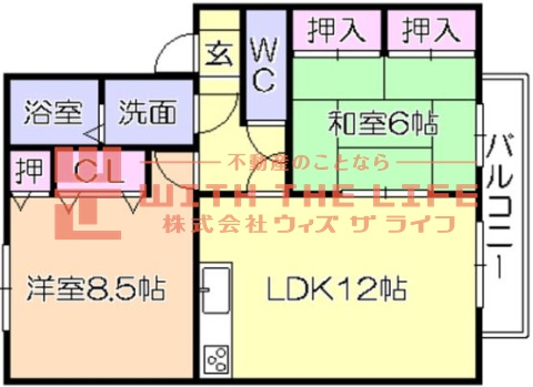 ハイネス迎野【キャッシュバック対象物件】の間取り