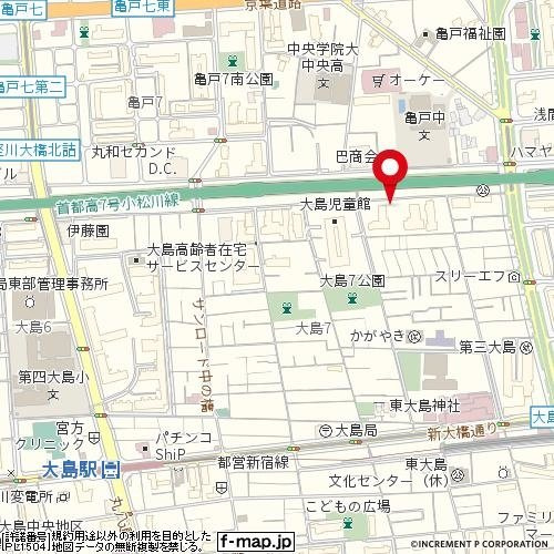 スカイコートパレス大島の地図