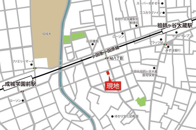 パラディ成城の地図