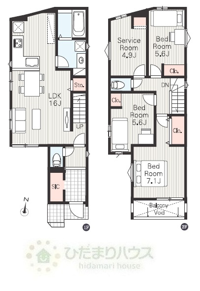 柏市西原128③　新築戸建　3号棟の間取り|3号棟・4LDK