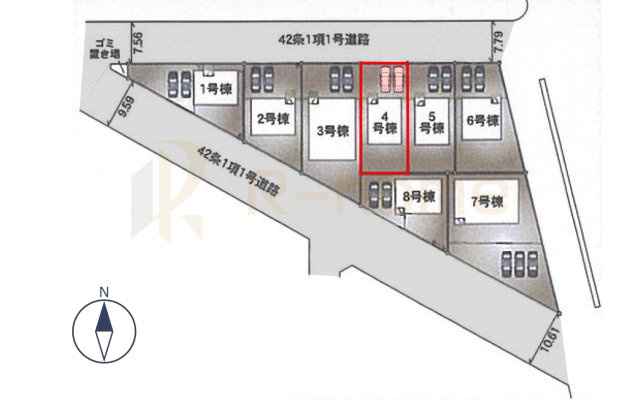 常総市本石下第12　新築戸建て　4号棟の区画図|大きなお買い物だからこそ、メリット・デメリットを伝えさせて頂きます。
R-homeにお任せください♪