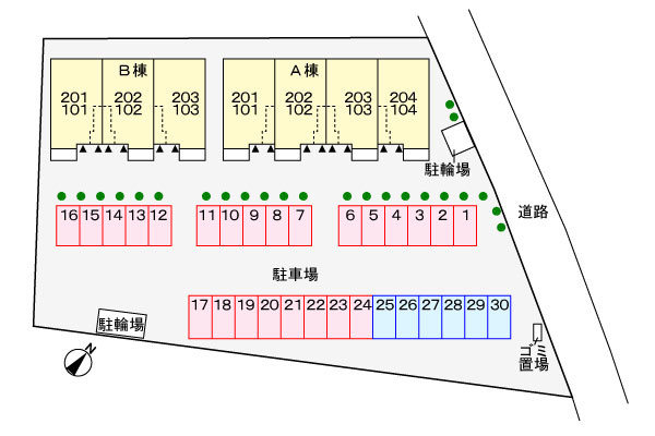 ＫＡＬＩＯＮ　Ａの駐車場|駐車場