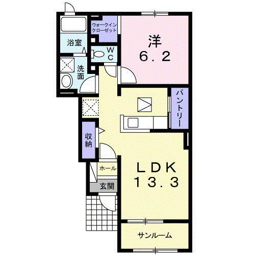 グランツ　ＴＡ・ＴＵ・ＭＩ　Ⅱの間取り|間取図