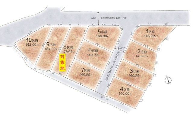 【サンスターホーム】あきる野市平沢　売地8区画の土地図