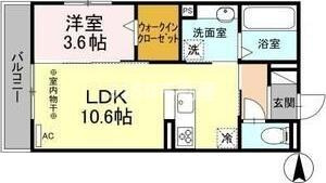 D-ROOM六条福寿町の間取り