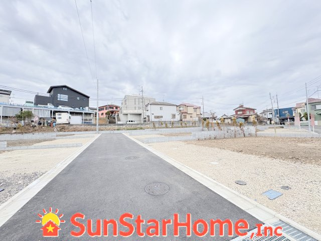 【サンスターホーム】あきる野市平沢　売地3区画の前面道路含む現地写真