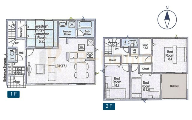 常総市本石下第12　新築戸建て　8号棟の間取り|4LDK＋WIC、土地面積165.70m2、建物面積98.81m2
