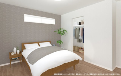 【完成予想図】 | 【主寝室　イメージパース】
※画像は設計図面を基に作成したイメージです。