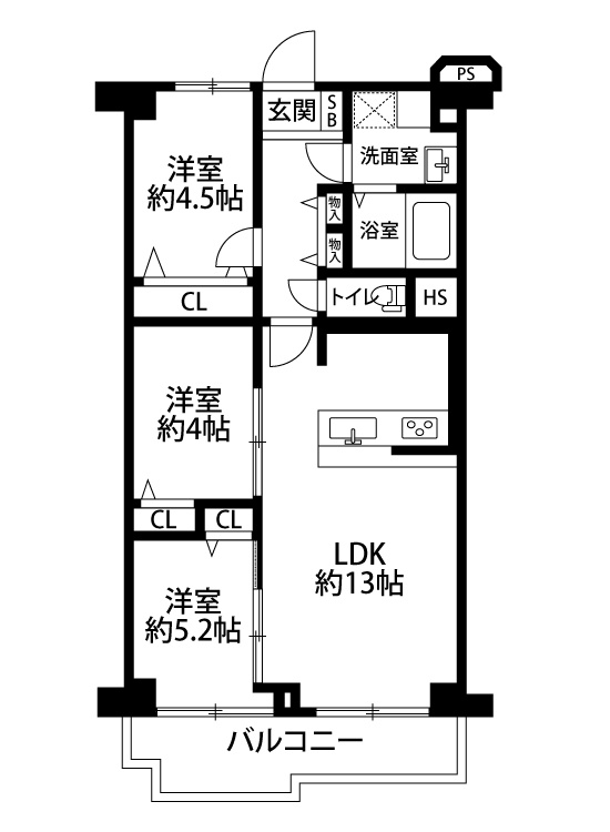 ネオコーポ鶴見緑地の間取り