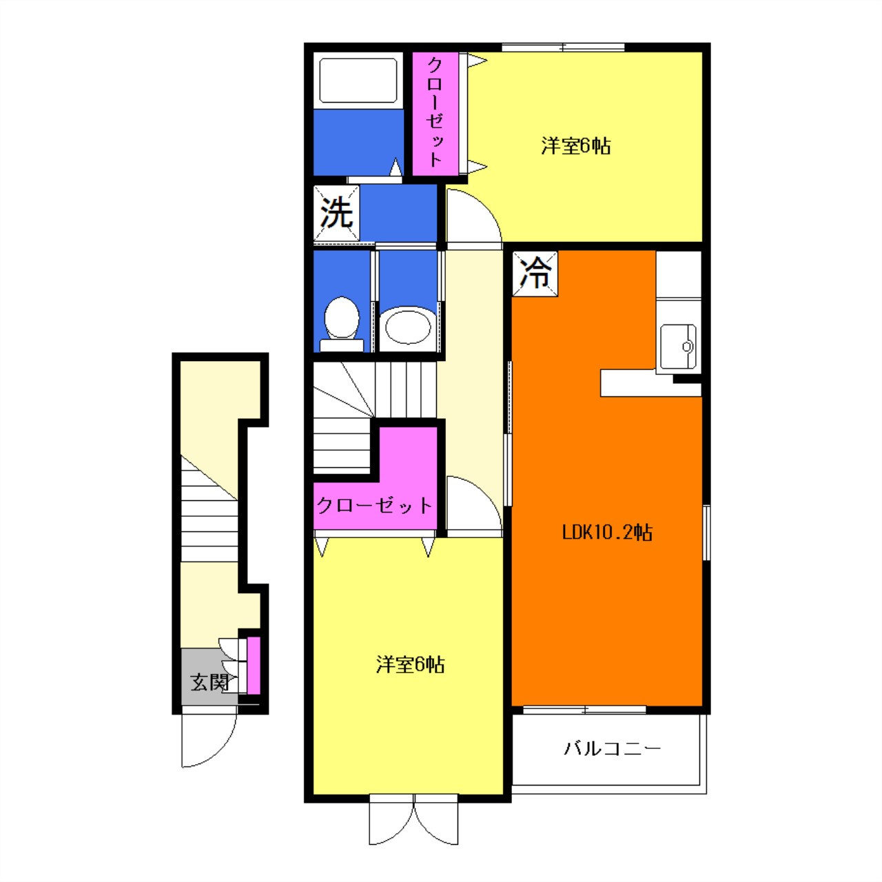 ウイング　ソレイユⅡの間取り|間取りは現況優先