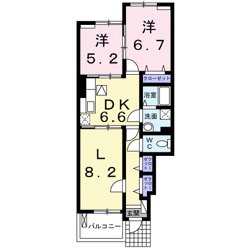 グランソレイユの間取り