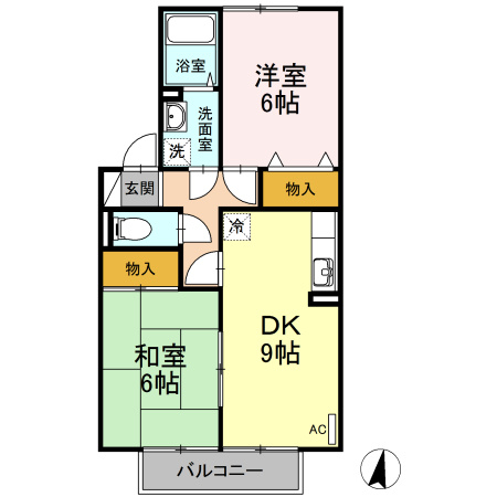 メナージュ A棟の間取り