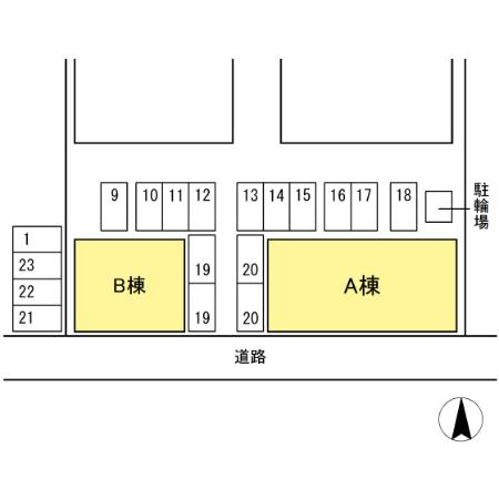 メナージュ A棟の区画図