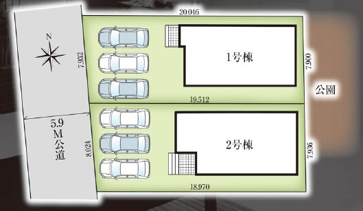 読谷村高志保（全2棟）の区画図|区画図♪