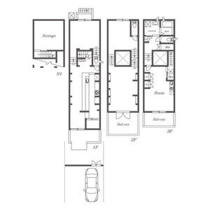 東区泉三丁目　店舗付戸建の間取り