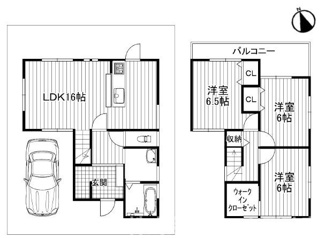 【間取り】 | 荒本2丁目　中古戸建