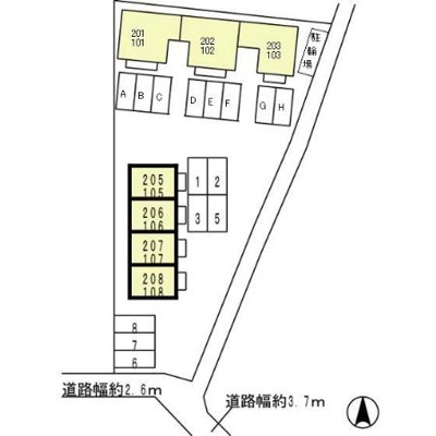 【区画図】 | ガーデン・シャトレｉ　単身棟