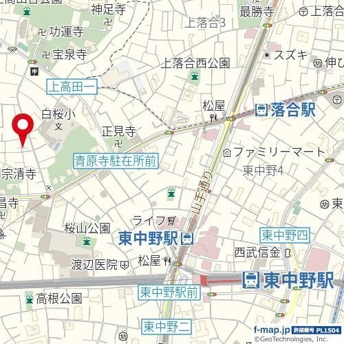 ＥＳ－Ｇｒａｎｄｅ東中野の地図