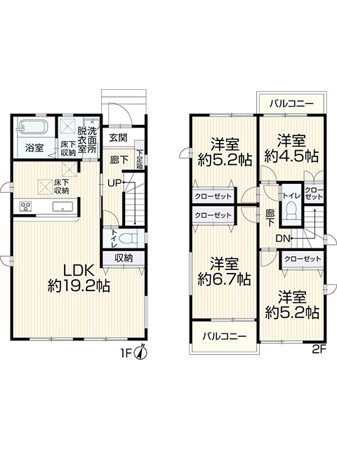 【仲介手数料無料／北区】名古屋市北区池花町331-4戸建の間取り