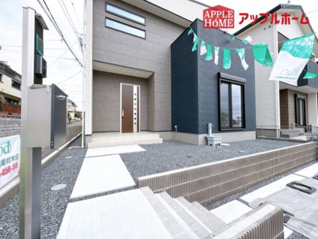 [新築住宅] 鴻巣市宮前 第1期 全8棟の外観|☆内覧可能☆アップルホームでは物件のメリットデメリットお客様の立場にたちお伝えさせていただきます！いつでもお気軽にお問合せOKです！TEL「0120-466263」
