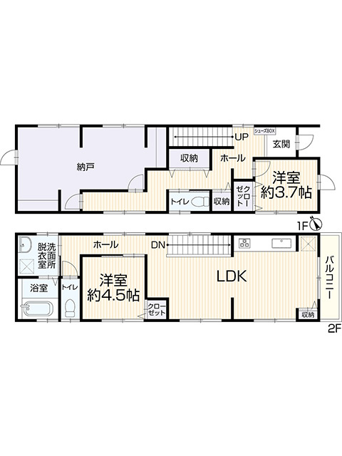 【仲介手数料無料／中村区】名古屋市中村区宿跡町3丁目4-2　中古戸建の間取り