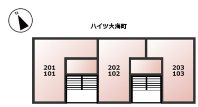 【区画図】 | ハイツ大海町