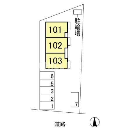 フォンテーヌ　Ｂの区画図|当社、チルホームのHPもご覧ください(^^)/物件情報多数♪