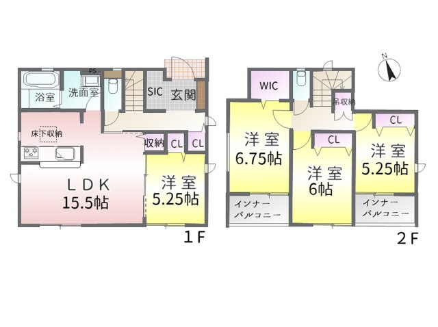 守山区川村町2期(全3棟)の間取り