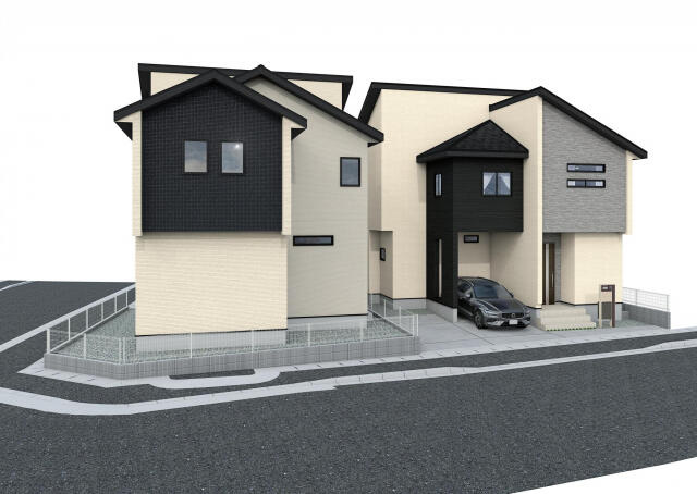 ブルーミングガーデン宇都宮市弥生2丁目　新築一戸建ての外観パース|完成予想図