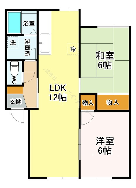 アミューズシバタＡ棟の間取り