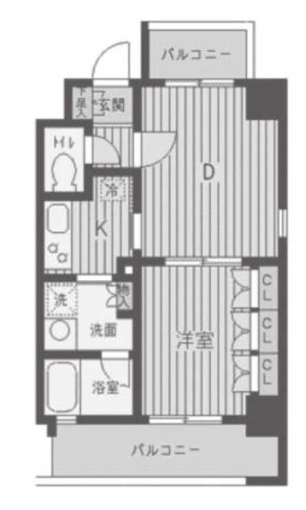 パークフラッツ渋谷代官山　渋谷駅徒歩5分　角部屋　眺望良好の間取り