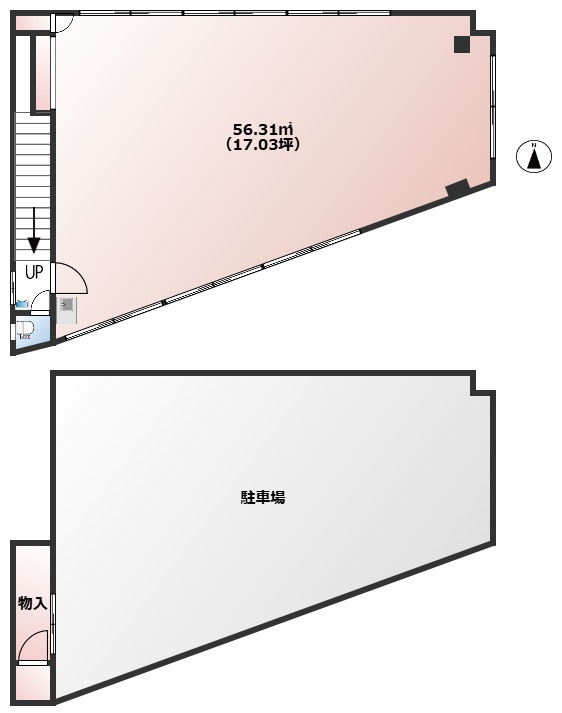 江原町テナントの間取り