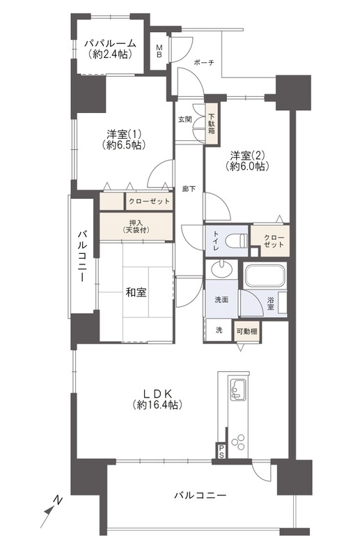 アルファステイツ下松市役所前の間取り