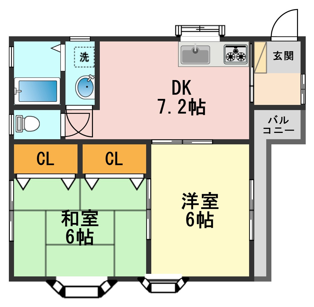 はなコーポの間取り